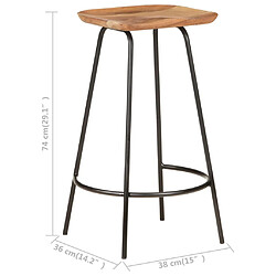 vidaXL Tabourets de bar lot de 4 bois d'acacia solide pas cher