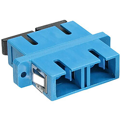 LWL accouplement, InLine®, Duplex SC/SC, single mode, bleu, manche en céramique 