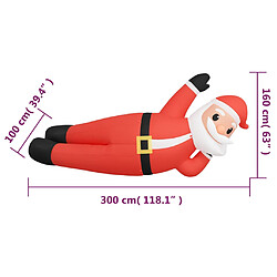 vidaXL Père Noël gonflable LED 160 cm pas cher