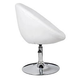 Avis vidaXL Tabouret de bar Blanc Similicuir