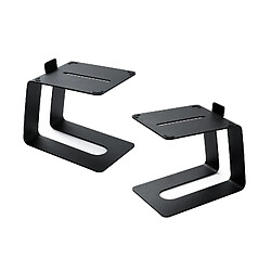 Edifier Supports d'enceintes de bureau, support d'enceintes de moniteur de studio pour petites et moyennes enceintes d'ordinateur d'étagère, supports d'enceintes de table inclinés anti-vibrations, noir - Paire