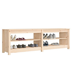 Avis vidaXL Banc à chaussures 160x36,5x50 cm Bois de pin massif