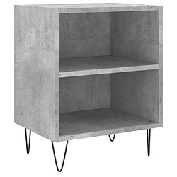 Maison Chic Table de chevet,Table de Nuit,Meuble de Rangement gris béton 40x30x50 cm bois d'ingénierie