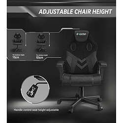 Avis Chaise de jeu, chaises de jeu vidéo Rattantree, chaises d'ordinateur, chaise ergonomique à hauteur réglable, chaise de course, chaise en cuir, chaise de jeu PC, noir