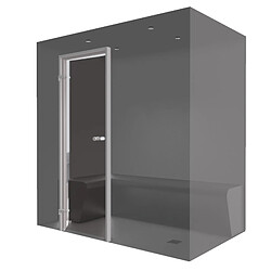 Desineo Hammam kit de construction cabine de douche Hammam à carreler 200 x 120 avec générateur vapeur