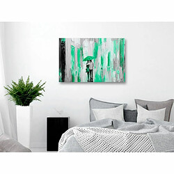 Paris Prix Tableau Imprimé Umbrella in Love Wide Green 60 x 90 cm