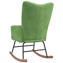 Acheter vidaXL Chaise à bascule Vert clair Velours