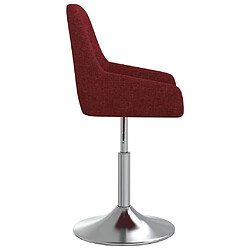 Avis vidaXL Tabouret de bar Rouge bordeaux Tissu