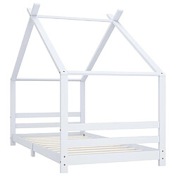 Maison Chic Lit d'Enfant Chambre - Cadre de lit pour enfant Blanc Bois de pin massif 90x200 cm -MN89101