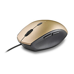 NGS MOTH GOLD: Souris ergonomique avec boutons silencieux. Droiters. DPI: 800/1200/1600. Dorée.