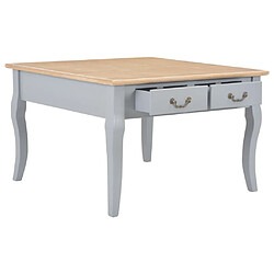 vidaXL Table basse Gris 80 x 80 x 50 cm Bois