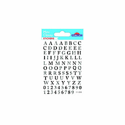 Acheter Youdoit 92 Autocollants - Alphabet - Noir & Argenté - Paillettes - 1,8 cm