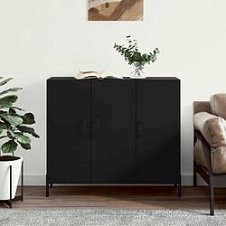 Maison Chic Buffet,Meuble de Rangement,commode pour salon,Cuisine noir 90x34x80 cm bois d'ingénierie -MN95109