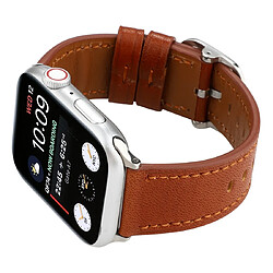 Acheter Wewoo Pour Apple Watch séries 5 et 4 44 mm / 3 et 2 et 1 42 mm Boucle style moderne Bracelet en cuir véritable Marron