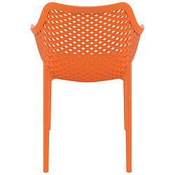 Alterego Chaise de jardin / terrasse 'SISTER' orange en matière plastique