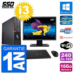 PC Fujitsu E920 DT Ecran 19" Intel i3-4130 RAM 16Go SSD 240Go Windows 10 Wifi - Occasion