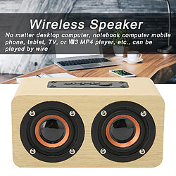 Avis ComfortXL Enceinte bluetooth rétro avec microphone intégré - enceinte portable sans fil - prise en charge de la carte mémoire usb aux mp3 - grain de bois jaune