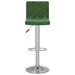 Avis vidaXL Tabourets de bar lot de 2 vert foncé velours