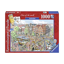 Ravensburger Puzzle Énigme 1000 pièces Amsterdam au Thème Villes du Monde Fleroux Multicolore pas cher