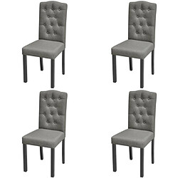 vidaXL Chaises à manger lot de 4 gris tissu