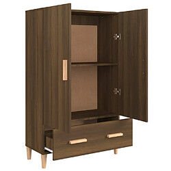 Avis vidaXL Buffet Chêne marron 70x31x115 cm Bois d'ingénierie