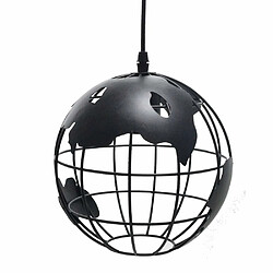 Stoex Suspension Vintage Industrielle Globe Lampe de Plafond Luminaire en Boule Métal Diamètre 20cm – Noir