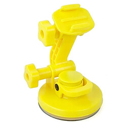 Wewoo Support Holder jaune pour GoPro Hero 4 / 3+ / 3/2/1 de ventouse de voiture + adaptateur de trépied + Vis de poignée