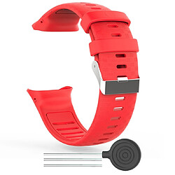 Acheter Wewoo Bracelet pour montre connectée Polar Vantage V Silicone Smart Watch de remplacement Rouge