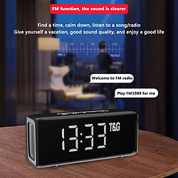 Yonis Enceinte Bluetooth Multifonction Alarme Horloge FM MP3e pas cher