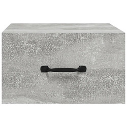 Acheter vidaXL Table de chevet murale Gris béton 35x35x20 cm