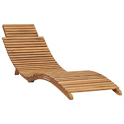 Helloshop26 Transat chaise longue bain de soleil lit de jardin terrasse meuble d'extérieur pliable avec table bois de teck solide 02_0012863 pas cher