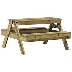 vidaXL Table de pique-nique pour enfants bois de pin imprégné