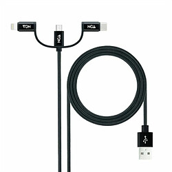 Câble USB NANOCABLE 10.01.3200 Noir 1 m 