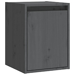 Maison Chic Armoire murale,Meuble de Rangement pour salon,cuisine Gris 30x30x40 cm Bois de pin massif -MN46444