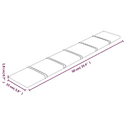 vidaXL Panneaux muraux 12 pcs Crème 90x15 cm Velours 1,62 m² pas cher