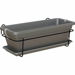 Artevasi Kit balcon Jardinière 50 cm anthracite 50 x 19,5 x Hauteur 16 cm - 1,1 L