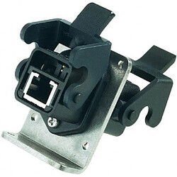 Harting Wanddurchführung, Doppelkupplung Kupplung, Einbau Pole: 8 Han® 3 A RJ45 Schwarz 09 45 215 1107 1 St. (09 45 215 1107)