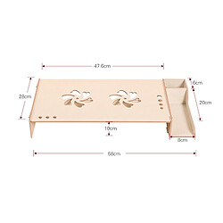 Avis Wewoo Support d'ordinateur portable Ordinateur en bois surélevé organisateur de bureau d'étagère moniteur avec le stockage clavier