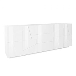 Avis Ahd Amazing Home Design Meuble Buffet Design Salon 4 Portes 3 Tiroirs 220cm Blanc Brillant Ping Wide