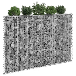 Maison Chic Jardinière,Lit surélevé - Bac à fleurs - pot de fleur à gabion en trapèze Acier galvanisé 150x20x100 cm -GKD10200