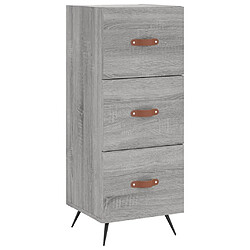 vidaXL Buffet Sonoma gris 34,5x34x90 cm Bois d'ingénierie