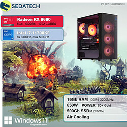 Sedatech PC Gamer • Intel i7-11700KF • RX 6600 • 16Go RAM • 500Go SSD M.2 • Windows 11