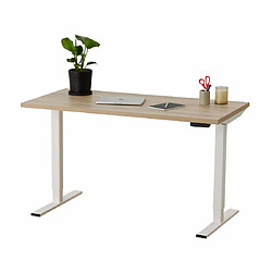 ELEVA Bureau assis debout effet bois naturel 120x70x3cm 