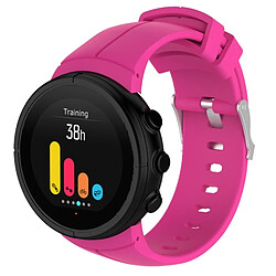 Wewoo Bracelet pour montre connectée Dragonne de remplacement en silicone SUUNTO Spartan Ultra Rose Rouge 