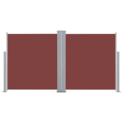 Helloshop26 Auvent paravent store brise-vue latéral rétractable de patio jardin terrasse balcon protection visuelle écran 100 x 600 cm marron 02_0007401