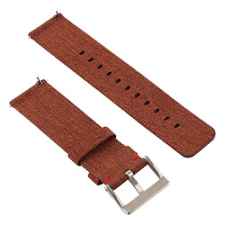 Acheter Wewoo Bracelet pour montre connectée Dragonne en toile mode simple Fitbit Versa / 2 Marron