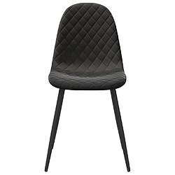 Avis vidaXL Chaises à manger lot de 2 Noir Velours