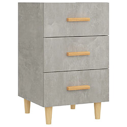 Maison Chic Table de chevet,Table de Nuit,Meuble de Rangement gris béton 40x40x66 cm bois d'ingénierie