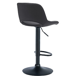 Acheter Decoshop26 Tabourets de bar chaises haute x2 avec repose-pieds en PVC noir piètement métallique noir 10_0004066