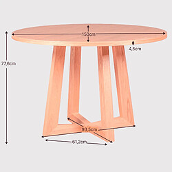 Nest Dream Table à manger ronde en frêne naturel (150cm) - Soho pas cher